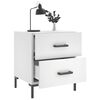 vidaXL Table de chevet blanc 40x35x47,5 cm bois d’ingénierie