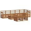 vidaXL Ensemble de canap&eacute;s d'ext&eacute;rieur 9 pc Naturel Polyester