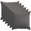 vidaXL Housse de coussin 6 pc HOUTEN Gris clair 80 x 80 cm