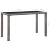 vidaXL Table de jardin Anthracite 123x60x74 cm R&eacute;sine tress&eacute;e
