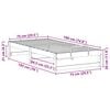 vidaXL Cadre de lit Marron 75 x 190 cm Pin massif