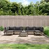 vidaXL Salon de jardin 8 pcs avec coussins anthracite résine tressée