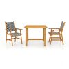 vidaXL Ensemble &agrave; manger de jardin 3 pcs Bois d'acacia solide