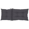 vidaXL Coussins de chaise de jardin &agrave; dossier haut lot de 2 anthracite
