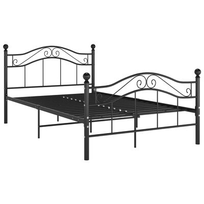 vidaXL Cadre de lit sans matelas noir métal 120x200 cm