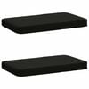 vidaXL Coussins de banc 2 pi&egrave;ces VUGHT 2 pcs 100 % polyester Noir