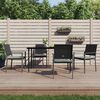 vidaXL Chaises de jardin et coussins lot de 4 noir 54x62,5x89 cm rotin