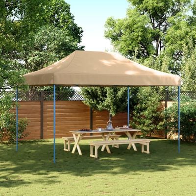 vidaXL Tente de réception pliable escamotable beige 440x292x315 cm