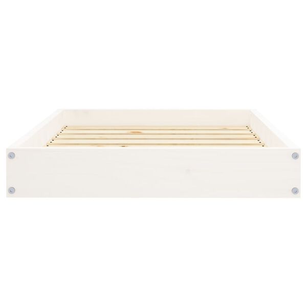 vidaXL Lit pour chien Blanc 71,5x54x9 cm Bois de pin solide