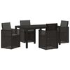 vidaXL Ensemble de salle &agrave; manger pour jardin 5 pc Anthracite PP