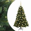 vidaXL Sapin de No&euml;l artificiel avec boules 120 cm 150 LED Blanc chaud