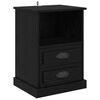 vidaXL Cabinet de chevet Ch&ecirc;ne noir 36 x 43 x 60 cm Bois d'ing&eacute;nierie