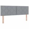 vidaXL T&ecirc;te de lit Gris clair 160 cm tissu