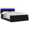 vidaXL Cadre de lit ottoman avec matelas noir 140x190 cm velours