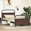 vidaXL Cadre de lit sans matelas 90x200cm ch&ecirc;ne marron bois ing&eacute;nierie