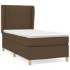vidaXL Sommier &agrave; lattes de lit avec matelas Marron fonc&eacute; 100x200 cm