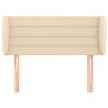 vidaXL T&ecirc;te de lit avec oreilles Cr&egrave;me 93x23x78/88 cm Tissu