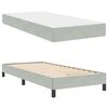 vidaXL Lit &agrave; ressorts avec matelas Gris clair 80 x 200 cm tissu