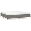 vidaXL Cadre de lit sans matelas gris fonc&eacute; 200x200 cm tissu