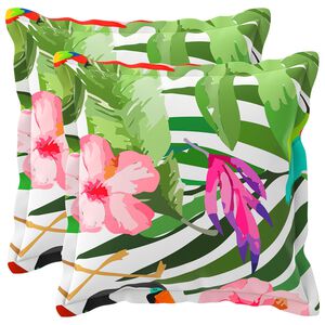 vidaXL Housse de coussin 2 pc HOUTEN Noir 30 x 30 cm Polyester