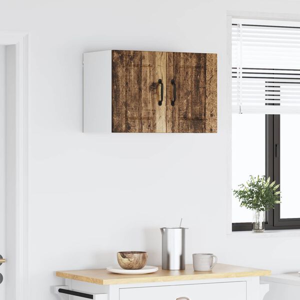 vidaXL Meuble mural de cuisine avec porte Bois ancien 60 x 31 x 40 cm