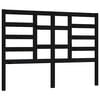 vidaXL T&ecirc;te de lit Noir 126x4x104 cm Bois massif de pin