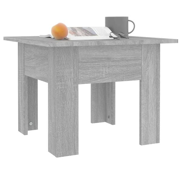 vidaXL Table basse Sonoma gris 55x55x42 cm bois d'ing&eacute;nierie