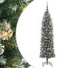 vidaXL Arbre de No&euml;l artificiel slim Vert et blanc 150 cm