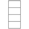 vidaXL Porte coulissante Verre ESG d&eacute;poli et aluminium 90x205 cm Noir