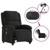 vidaXL Fauteuil de massage inclinable &eacute;lectrique Noir Tissu