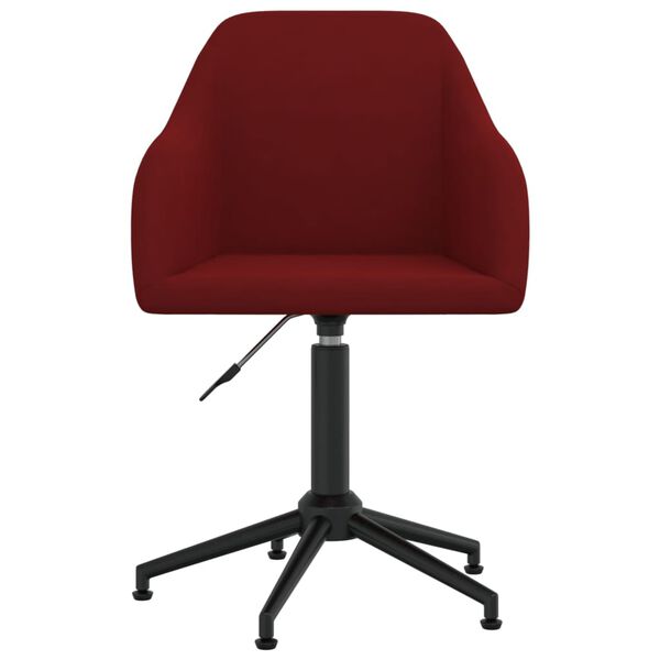 vidaXL Chaises &agrave; manger pivotantes lot de 4 rouge bordeaux velours