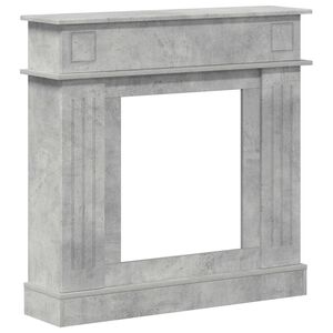 vidaXL Cadre de chemin&eacute;e Gris b&eacute;ton 102 x 26 x 100 cm