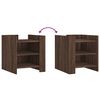 vidaXL Table de chevet ch&ecirc;ne marron 45x50x50 cm bois d&rsquo;ing&eacute;nierie