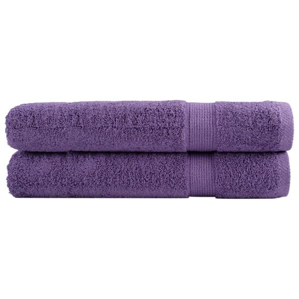 vidaXL Serviettes de qualité supérieure SOLUND 2 pcs violet 600 g/m²