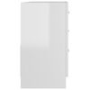 vidaXL Armoire d'évier Blanc brillant 63x30x54 cm Bois d'ingénierie