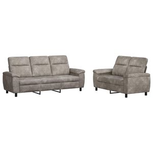 vidaXL Ensemble de Canap&eacute;s 2 pcs Gris clair Simili daim
