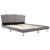 vidaXL Lit avec matelas &agrave; m&eacute;moire de forme Gris clair Tissu 160x200 cm
