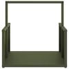 vidaXL Portant de bois chauffage vert olive 40x40x40 cm