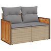 vidaXL Salon de jardin avec coussins 8 pcs beige r&eacute;sine tress&eacute;e