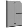 vidaXL Enceinte de Douche Noir 95 x 140 cm Verre ESG et aluminium