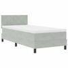 vidaXL Lit à ressorts avec matelas Gris clair 90 x 190 cm Velours
