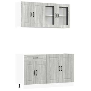 vidaXL Ensemble d'armoires de cuisine 4 pcs Kalmar bois d'ing&eacute;nierie