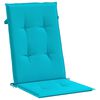 vidaXL Coussins de chaise à dossier haut lot de 2 turquoise tissu