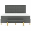 vidaXL Lit &agrave; ressorts avec matelas Gris fonc&eacute; 180 x 200 cm tissu
