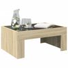 vidaXL Table basse avec LED infini ch&ecirc;ne sonoma 70x50x30 cm