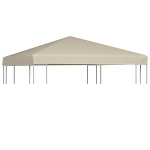 vidaXL Couverture de toit de belv&eacute;d&egrave;re 310 g / m&sup2; 3x3 m Beige