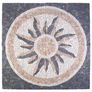 vidaXL Carreaux en mosa&iuml;que motif soleil Multicolore 120 x 120 cm