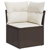 vidaXL Ensemble de canap&eacute; de jardin avec coussin 8 pcs Marron et Cr&egrave;me