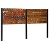 vidaXL T&ecirc;te de lit 180 cm bois massif r&eacute;cup&eacute;r&eacute; et fer