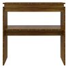 vidaXL Table console Ch&ecirc;ne marron 80x30x80 cm Bois d'ing&eacute;nierie